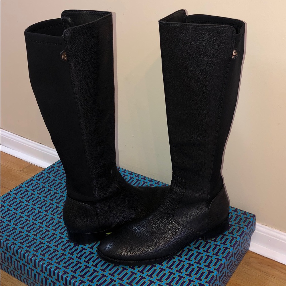 TORY BURCH LEATHER KNEE HIGH BOOTS WITH BOX!